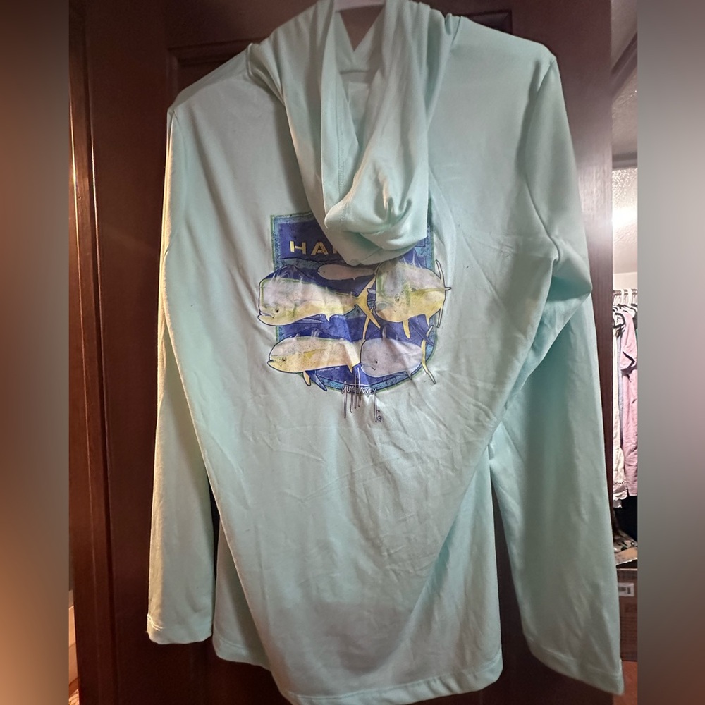 Guy Harvey size Large shirt with hood